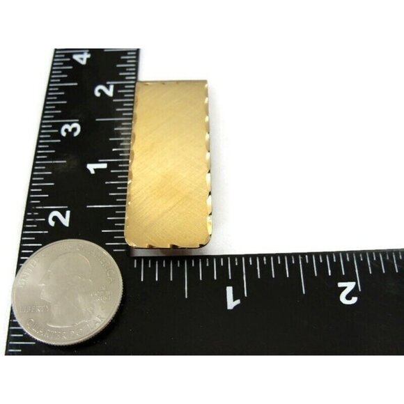 Vintage Hayward Money Clip Brushed Gold Tone Men Wallet ID Credit Card Holder - Picture 7 of 12